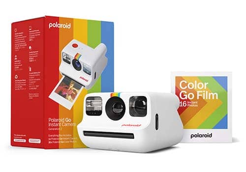 Polaroid Go Gen 2 E-Box en color blanco vista de perfil