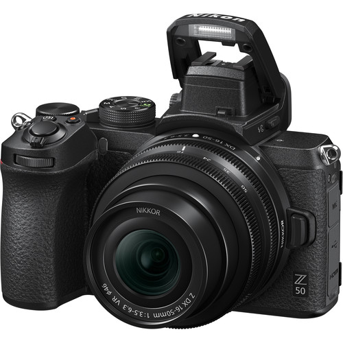 Nikon Z50 Cámara Digital sin espejo con Objetivo 16-50 mm vista de perfil