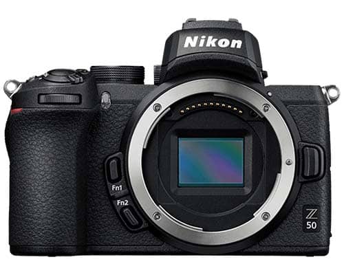 Nikon Z50 Cámara Digital sin espejo mm vista frontal