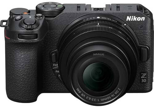 Nikon Z30 Cámara Digital sin espejo con lente 16-50mm vista frontal