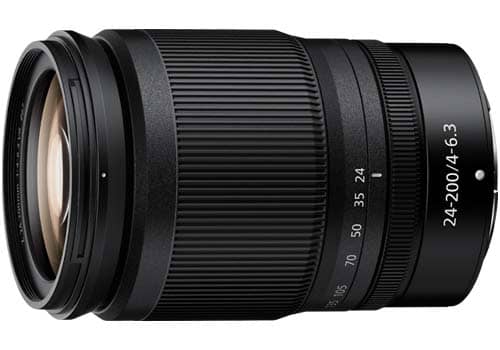 Nikon Objetivo NIKKOR Z 24-200 mm vista de perfil