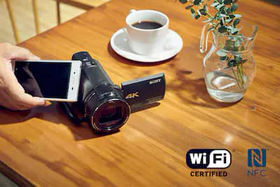 Conexión WiFi/NFC de la FDR-AX53A 4K