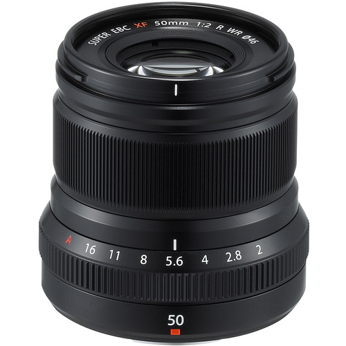 Lente XF 50mm f/2 R WR vista de perfil