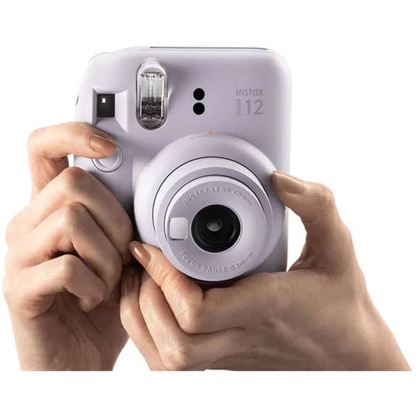 Instax Mini 12 lila Cámara de Película Instantánea vista frontal