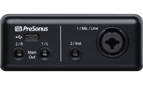 Interfaz AUDIOBOX GO vista posterior