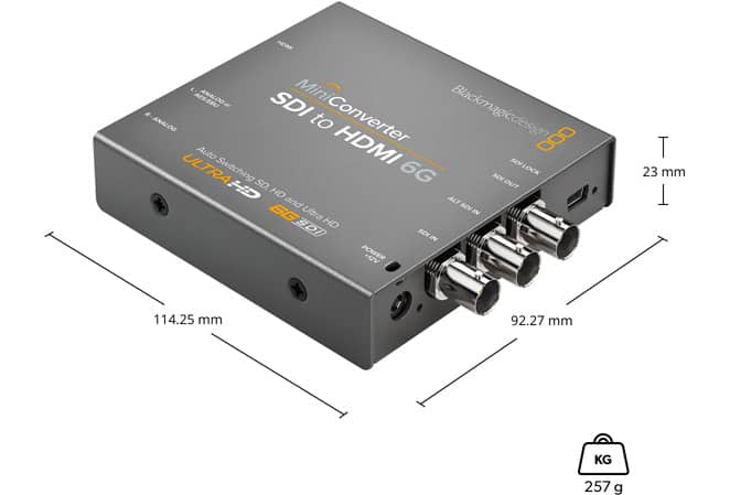 Mini Converter SDI to HDMI 6G Dimensiones