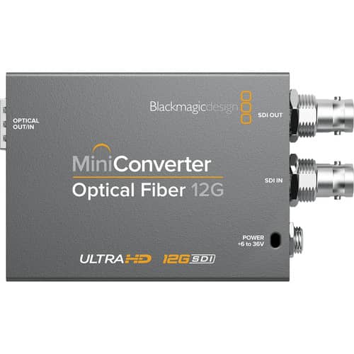 Mini Convert fibra óptica 12G vista frontal