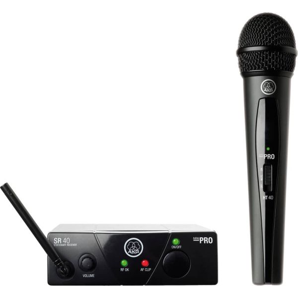 AKG WMS40 Mini Single Sistema de micrófono inalámbrico vocal set (Banda ISM1)