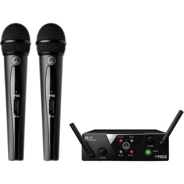 AKG WMS40 Mini Vocal Set Dual Sistema de Micrófono Inalámbrico