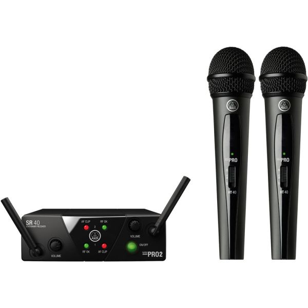 AKG WMS40 Mini Dual Vocal Sistema de micrófono inalámbrico (Banda: B y D)