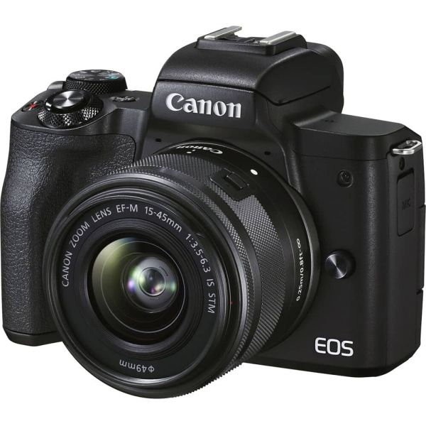 Canon EOS M50 Mark II Cámara sin espejo con objetivo de 15-45 mm (negro)