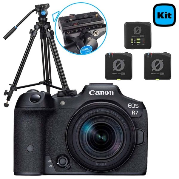 Canon EOS R7 Cámara sin espejo y Combo Realizador Audiovisual