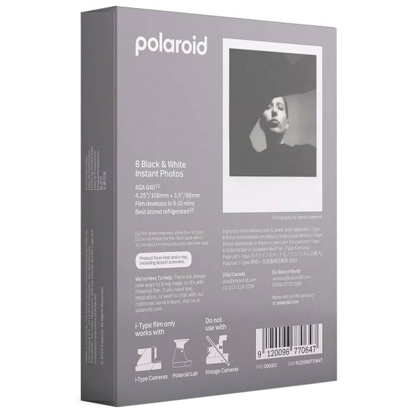 Polaroid Black & White i-Type Película Instantánea (8 exp)