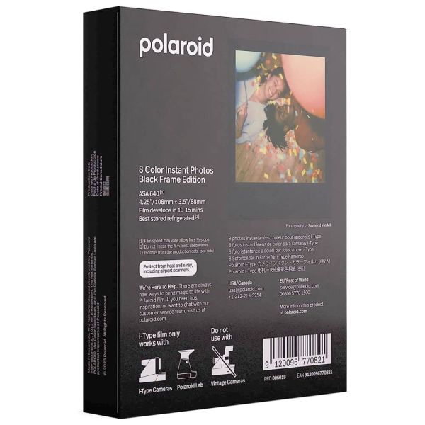 Polaroid Color i-Type Black Frame Edition Película Instantánea (8 exp)