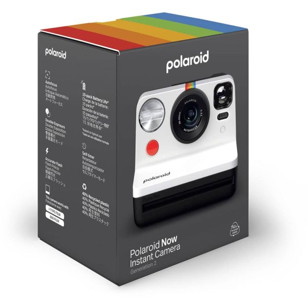 Polaroid Now Gen2 E-box Cámara Fotográfica Instantánea (Blanco y Negro)