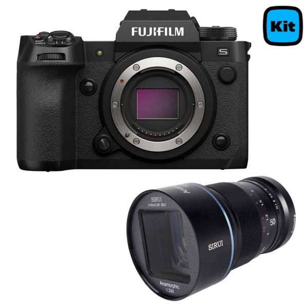 Fujifilm X-H2S Cámara Digital y Lente Sirui 50mm f/1.8 Anamórfico