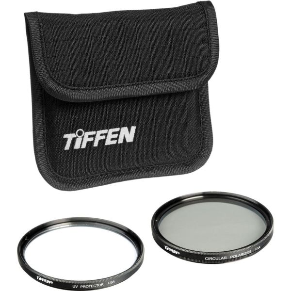 Tiffen 77mm Photo Twin Pack (Protección UV y Filtro Polarizador Circular)