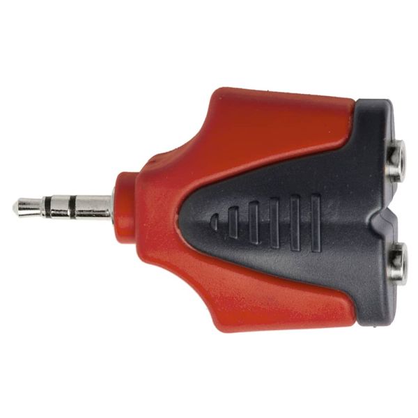 Adaptador Profesional Plug stereo 3.5mm a 2 Socket 3.5mm stereo Vvista de perfil