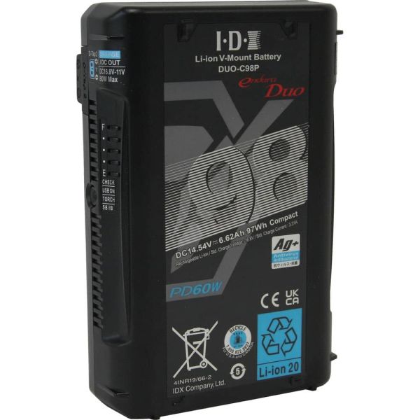 IDX DUO-C98P 97Wh Batería de montaje en V de iones de litio de alta carga