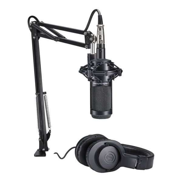 Audio-Technica AT2035PK Kit de micrófono de estudio, audífonos y boom con cable XLR