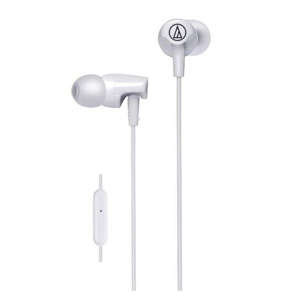 Audio-Technica ATH-CLR100isWH Auriculares In-Ear SonicFuel® con micrófono y control en línea (Blancos)