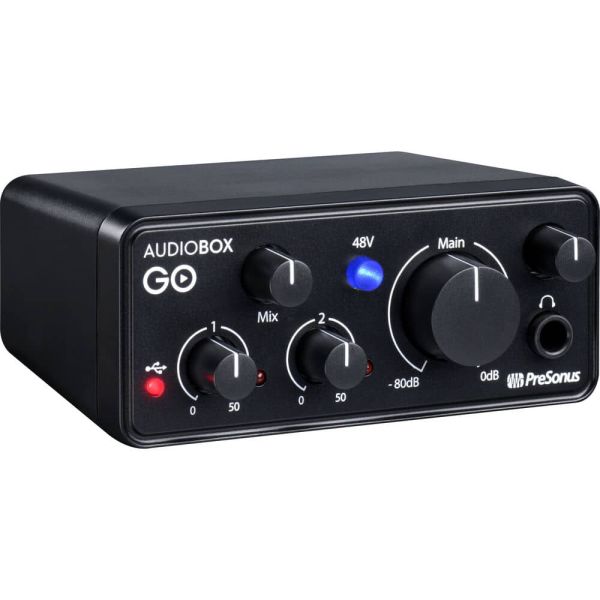 PreSonus AudioBox GO Interfaz de audio Ultracompacta 2x2 USB-C