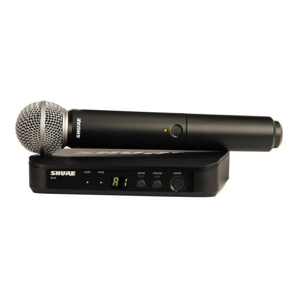 Shure BLX24/PG58 Sistema de micrófono inalámbrico con cápsula PG58 (J10: 584 a 608 MHz)