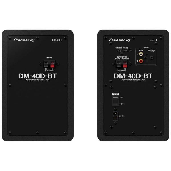 Pioneer DJ DM-40D-BT Monitores activos de dos vías con Bluetooth (Par, Negro)
