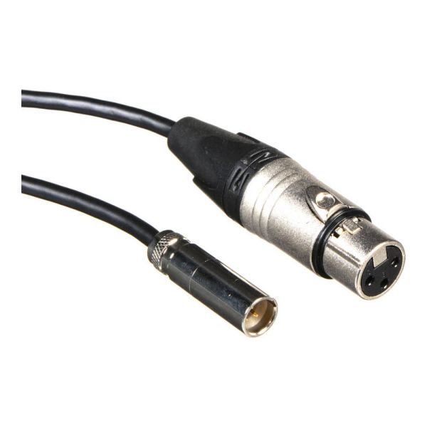 Juego de cables de audio mini XLR a XLR vista de perfil