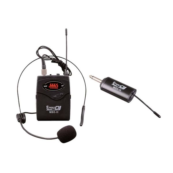 Bodypack M80-H con micrófono de diadema y tranmisor inalámbrico