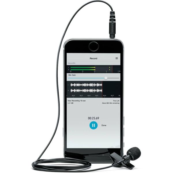 Shure MOTIV MVL Micrófono de solapa omnidireccional para teléfonos inteligentes