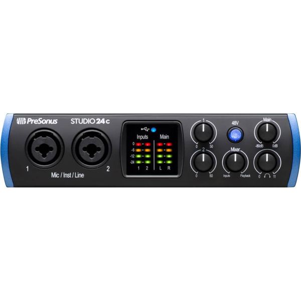 Presonus Studio 24C Interface 2x2 Audio/MIDI USB-C 