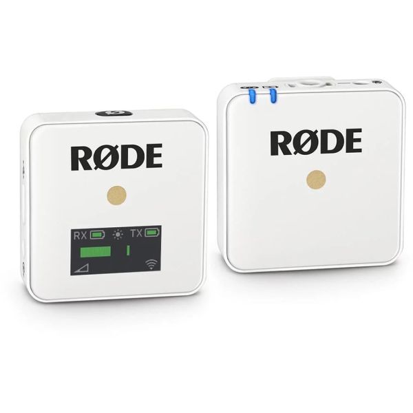 Rode Wireless GO Sistema de Micrófono Digital Inalámbrico Compacto (2.4 GHz, Blanco)