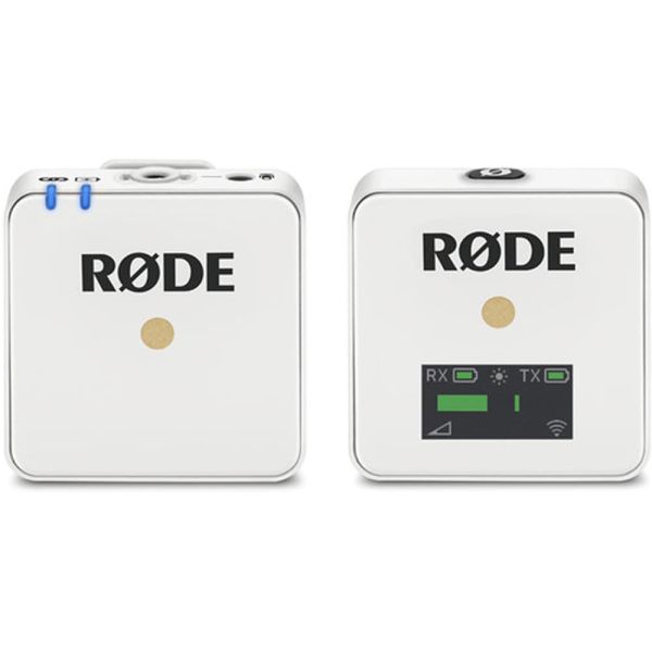 Rode Wireless GO Sistema de Micrófono Digital Inalámbrico Compacto (2.4 GHz, Blanco)