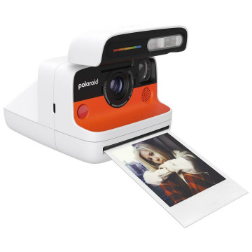 Cámara Instantánea Polaroid Flip (Blanca) con foto revelada