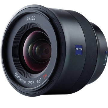ZEISS Objetivo 25mm f/2 vista de perfil