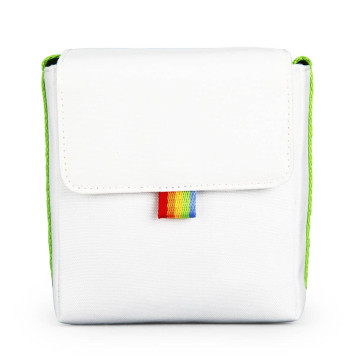 Bolso Polaroid blanco y verde vista frontal