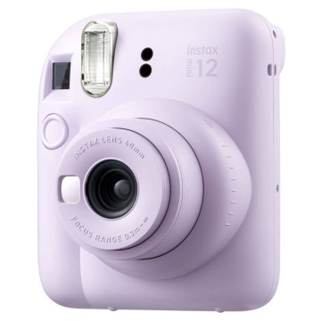 Instax Mini 12 lila Cámara de Película Instantánea vista frontal