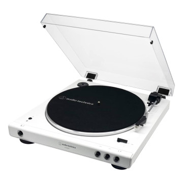 Tornamesa AT-LP60XBT color blanco vista de perfil
