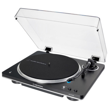 Tornamesa AT-LP70XBT-BS negro y plateado de Audio-Technica