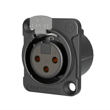 Seetronic MK3F2C-BG Conector XLRF 3 pines para panel o chasis 