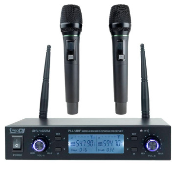 Pro DJ UHV-1422M Kit de Micrófonos Inalámbricos