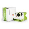 Bolso Polaroid blanco y verde con cámara Polaroid Now verde