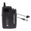 Transmisor Bodypack ATW-T1001 con micrófono de solapa MT830cW vista frontal