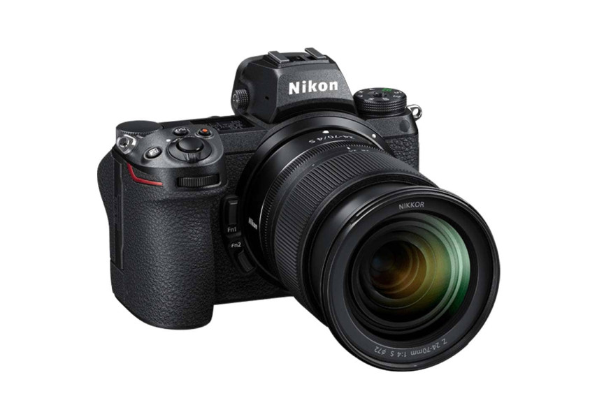 Nikon Z7 II Cámara sin espejo con objetivo 24-70 mm vista de perfil