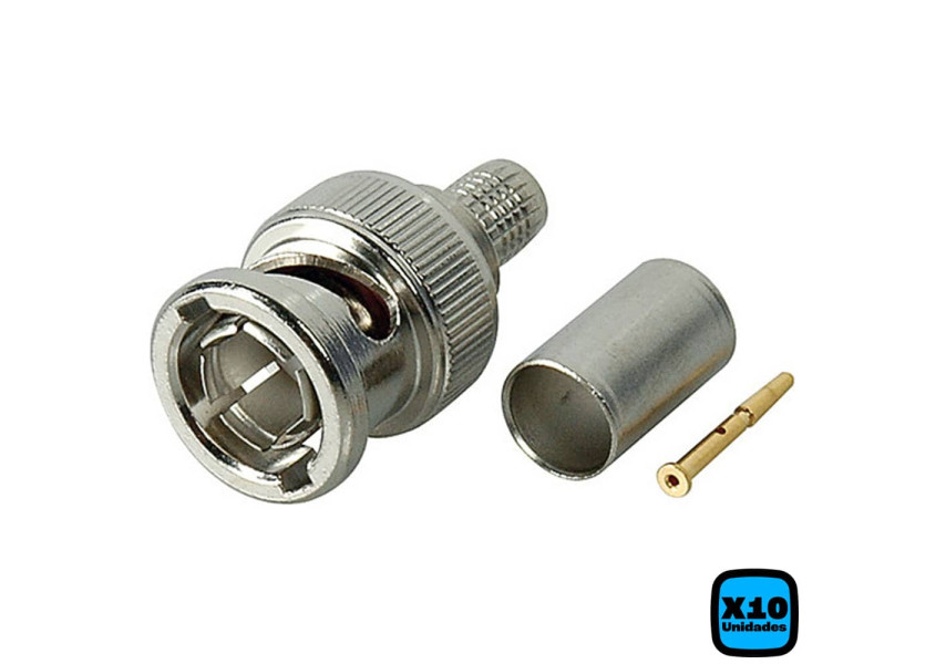 Conector BNC Kings Electronics 2065-10-9, anillo y pin central