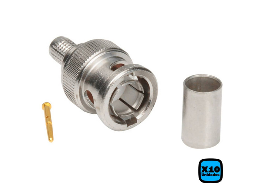 Conector BNC Kings Electronics 2065-2-9, anillo y pin central