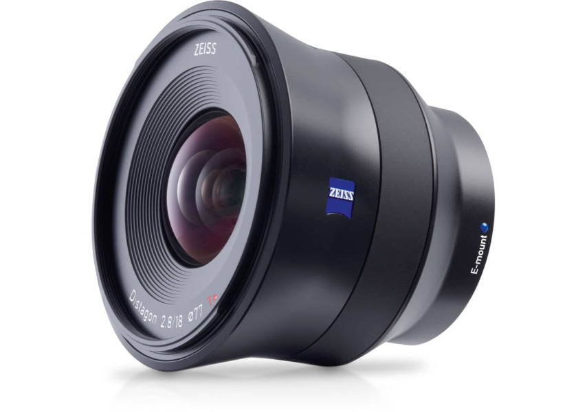 Zeiss objetivo 18mm f/2.8 vista de perfil