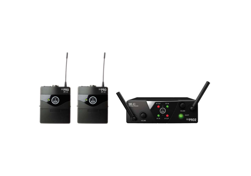 WMS40 Mini Sistema Inalámbrico Instrumental Dual vista frontal