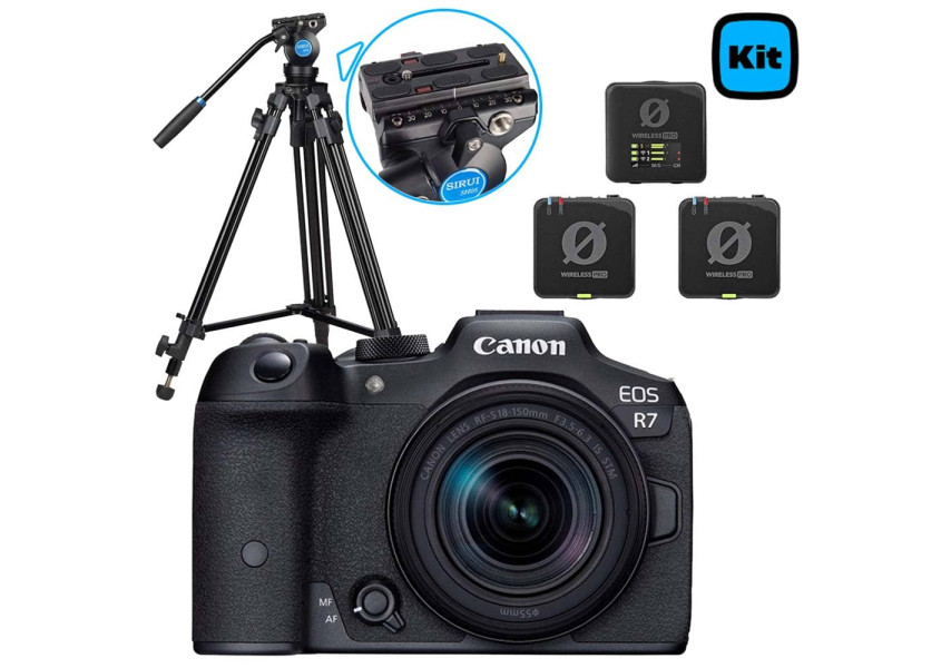 Canon EOS R7, sistema Wireless Pro y trípode SH05